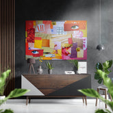 Patchwork Brushed Aluminium Dibond Wall Art.